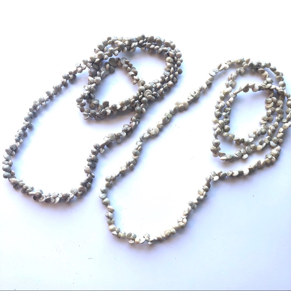 Two Mini Shell Cluster Strands Necklaces Bracelets - image 4